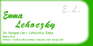 emma lehoczky business card